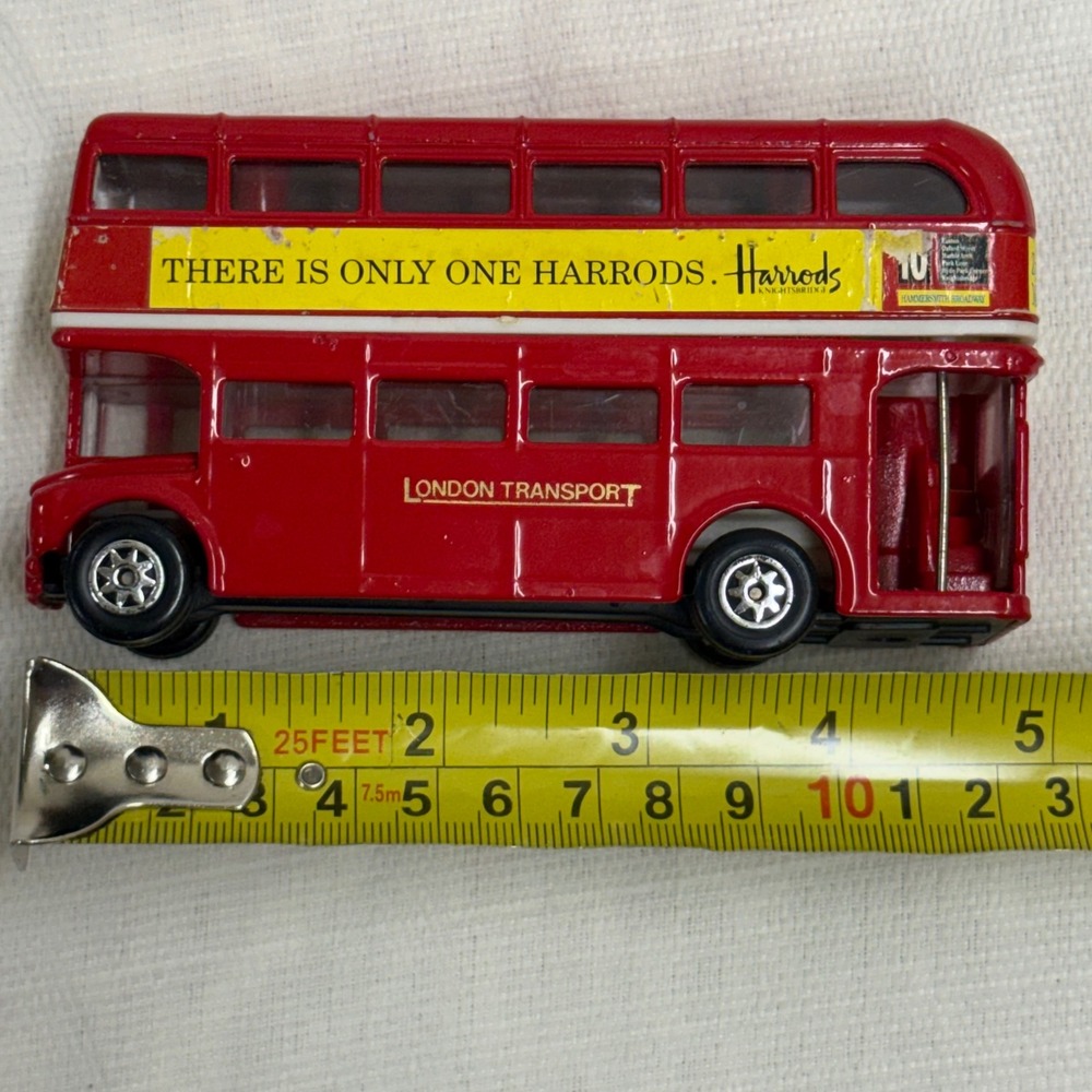 Zyll Models London Transport Double Decker Bus Harrods Red Diecast Model Toy - Picture 3 of 16